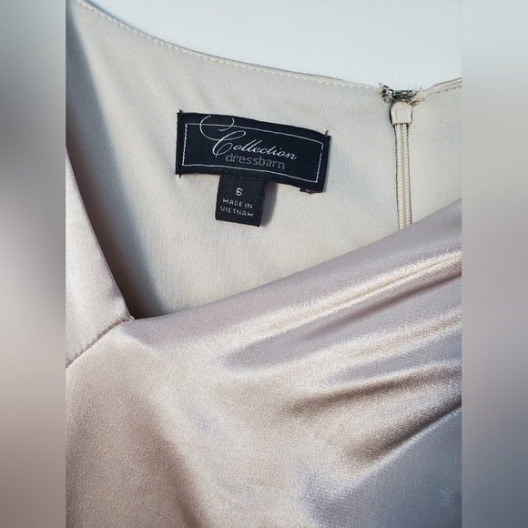 Tan and Black Dress w/ Flower - Picture 3 of 3